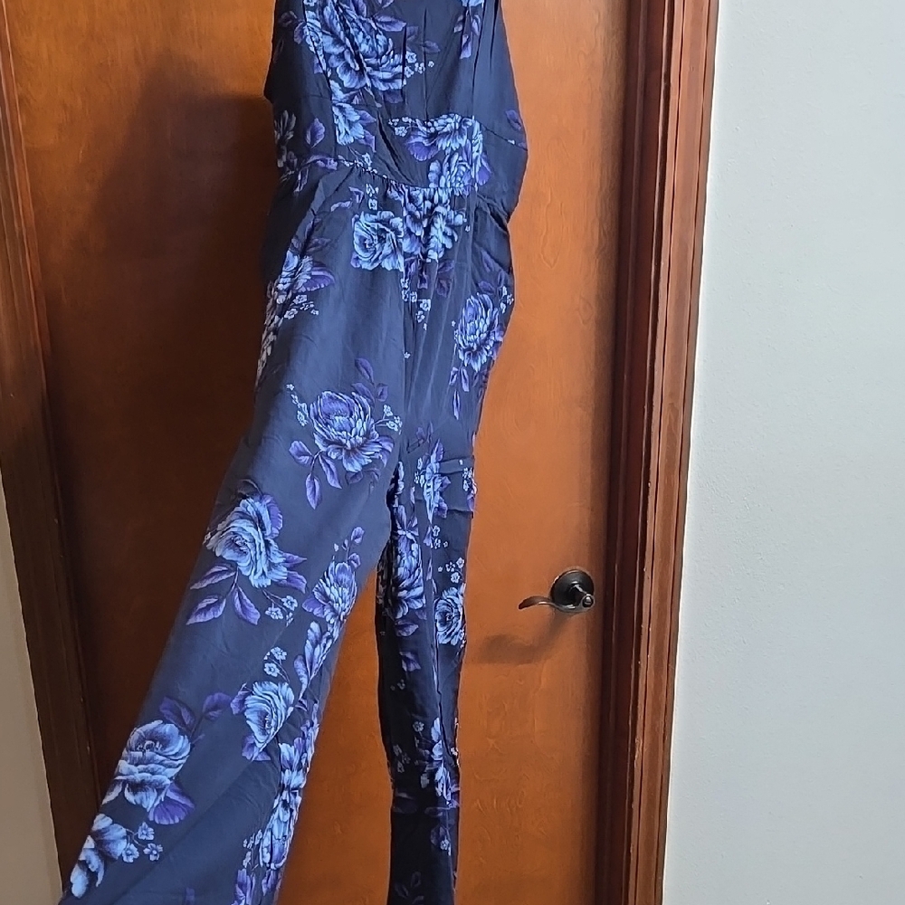 Floral Blue Jumpsuit